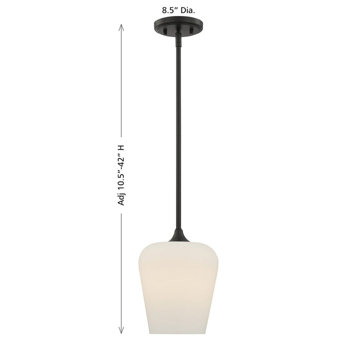 Savoy House - 7-6036-1-BK - One Light Pendant - Octave - Matte Black