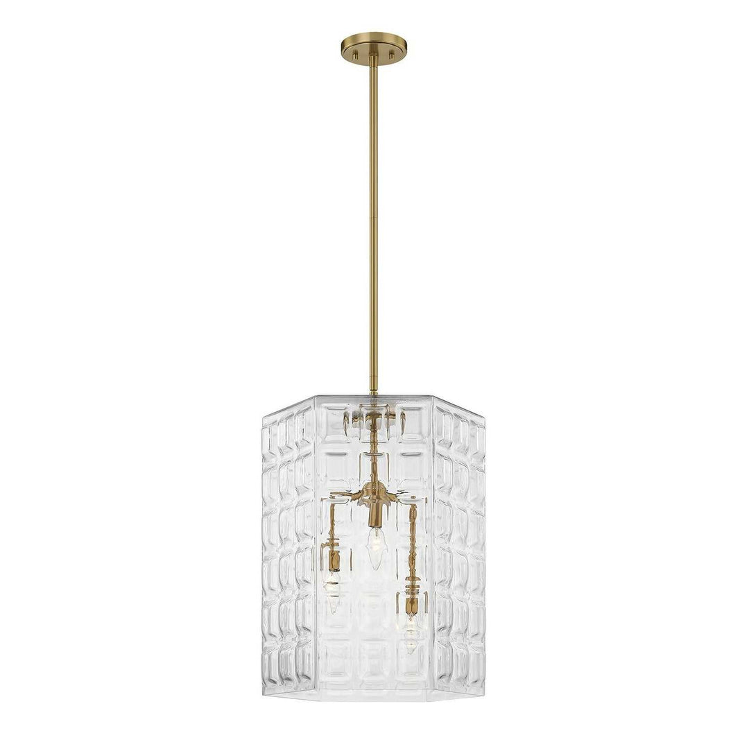 Savoy House - 7-6209-3-322 - Three Light Pendant - Reddick - Warm Brass
