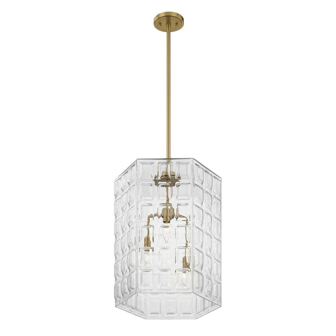 Savoy House - 7-6209-3-322 - Three Light Pendant - Reddick - Warm Brass