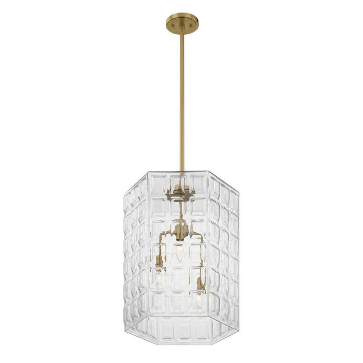 Savoy House - 7-6209-3-322 - Three Light Pendant - Reddick - Warm Brass