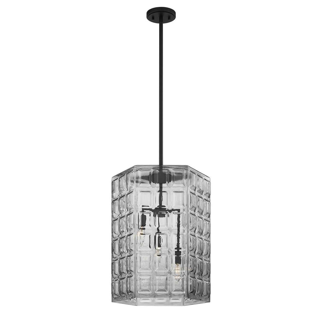 Savoy House - 7-6209-3-89 - Three Light Pendant - Reddick - Matte Black