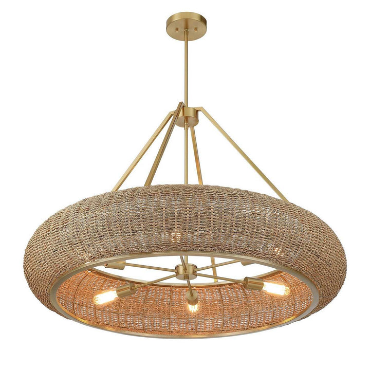 Savoy House - 7-8301-6-322 - Six Light Pendant - Gaia - Warm Brass