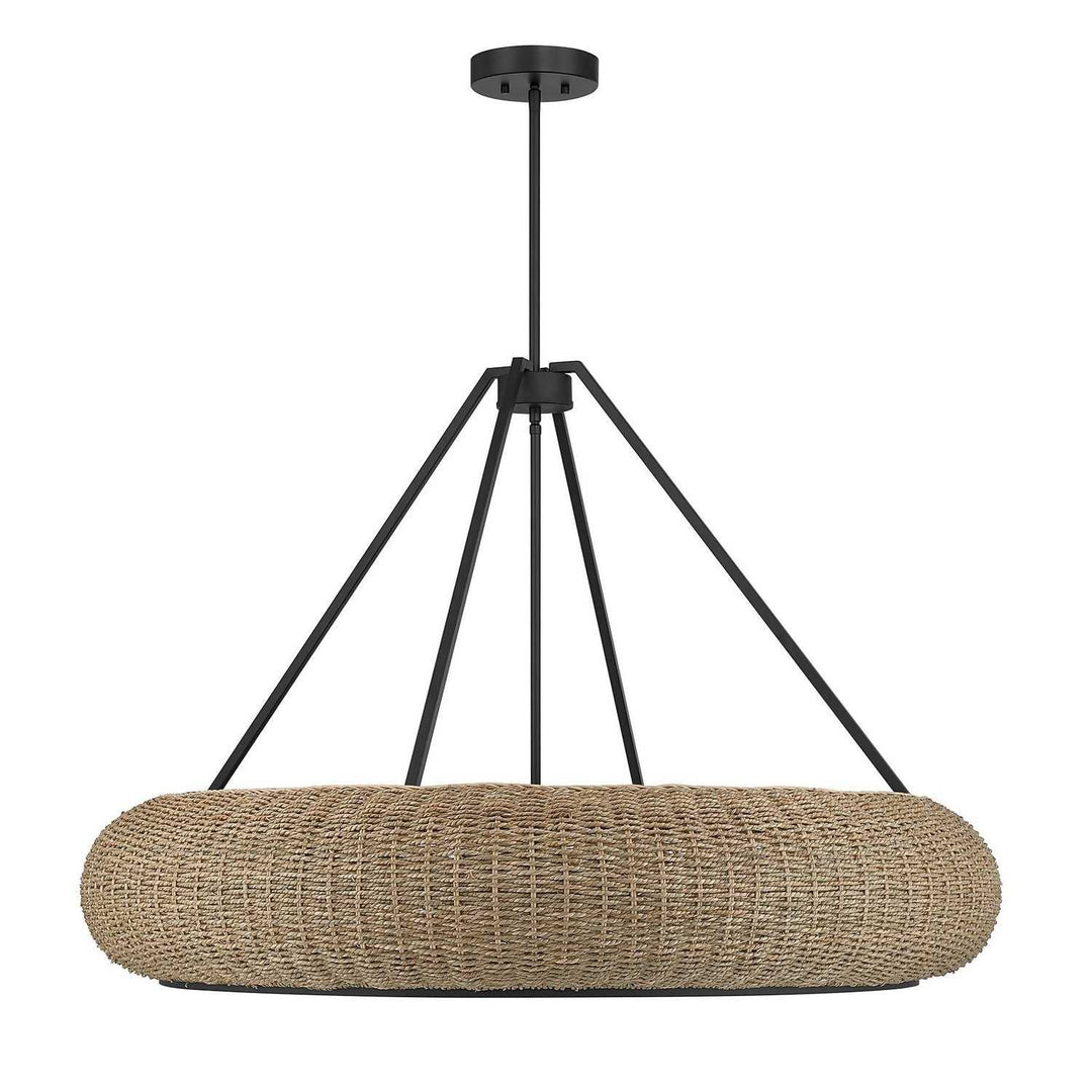 Savoy House - 7-8301-6-89 - Six Light Pendant - Gaia - Matte Black