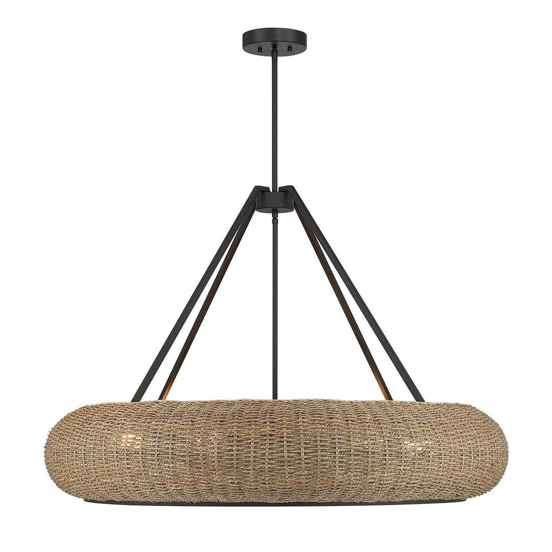 Savoy House - 7-8301-6-89 - Six Light Pendant - Gaia - Matte Black
