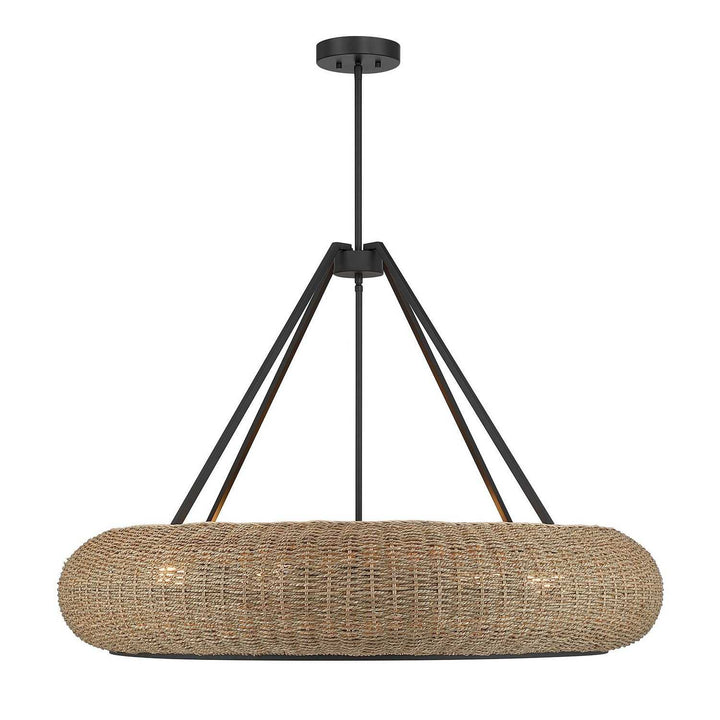 Savoy House - 7-8301-6-89 - Six Light Pendant - Gaia - Matte Black
