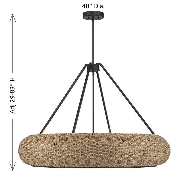 Savoy House - 7-8301-6-89 - Six Light Pendant - Gaia - Matte Black