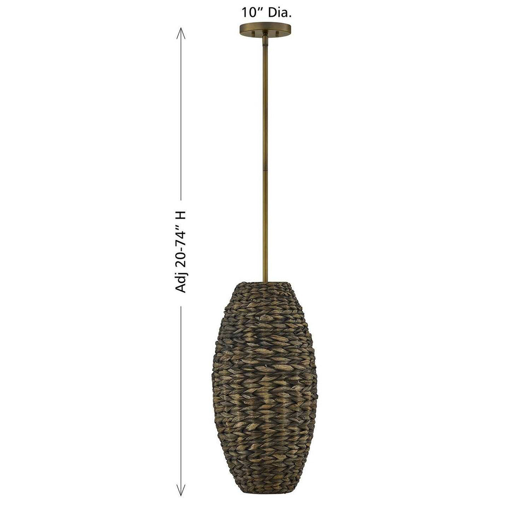 Savoy House - 7-8416-1-220 - One Light Pendant - Tierra Brisa - Riviera Brass