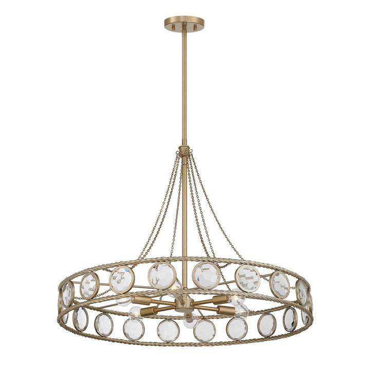 Savoy House - 7-9380-6-338 - Six Light Pendant - Cologne - Opulent Gold