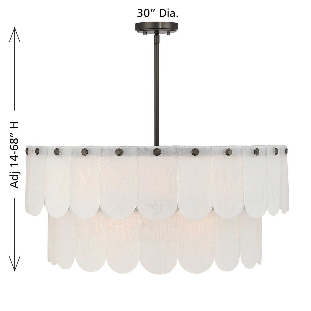 Savoy House - 7-9800-10-15 - Ten Light Pendant - Ashton - Mediterranean Bronze