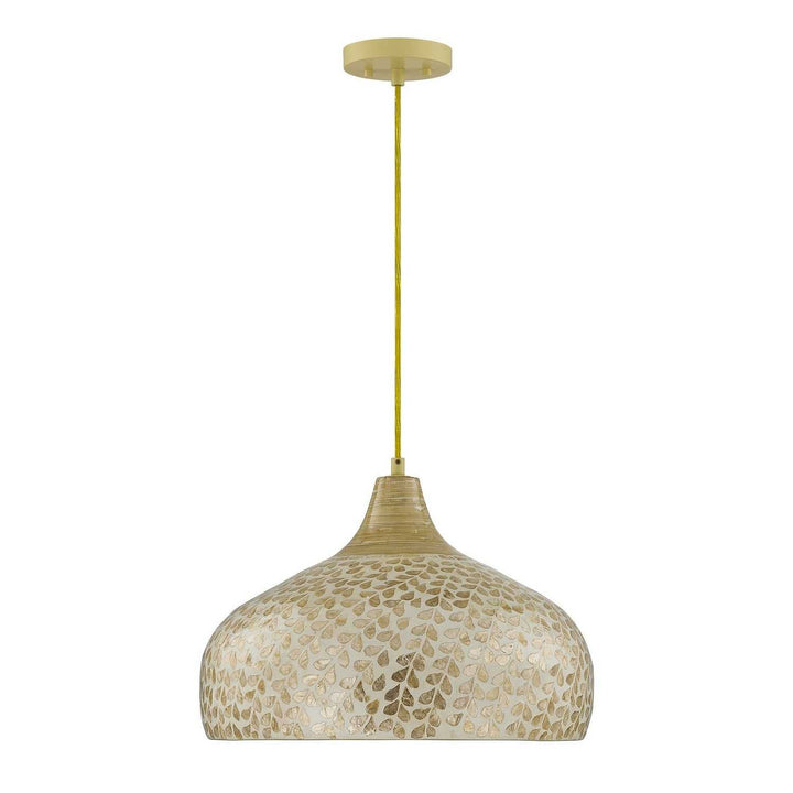 Savoy House - 7-9877-1-336 - One Light Pendant - Kemp - Ivory/Gold Shell