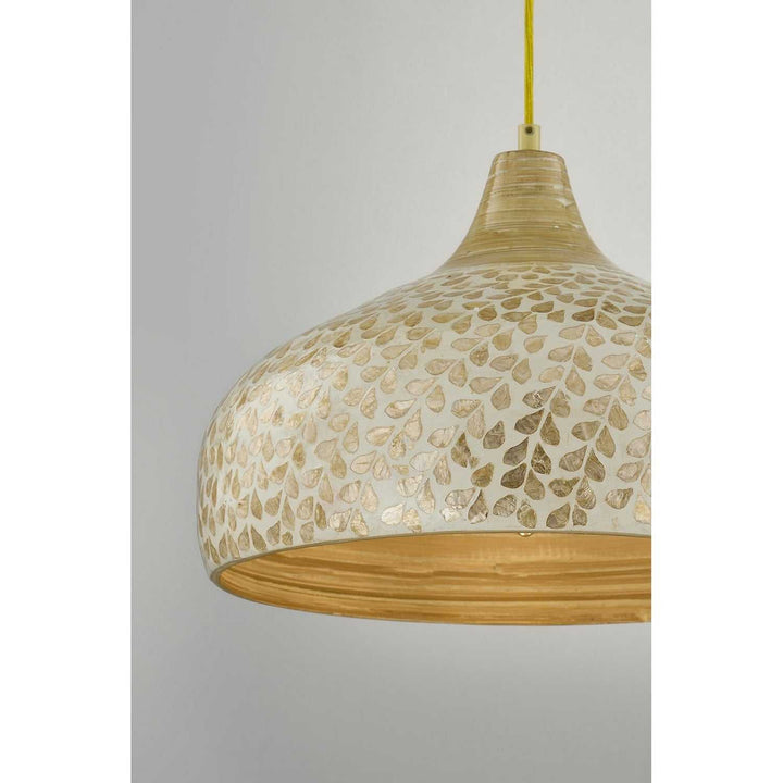 Savoy House - 7-9877-1-336 - One Light Pendant - Kemp - Ivory/Gold Shell