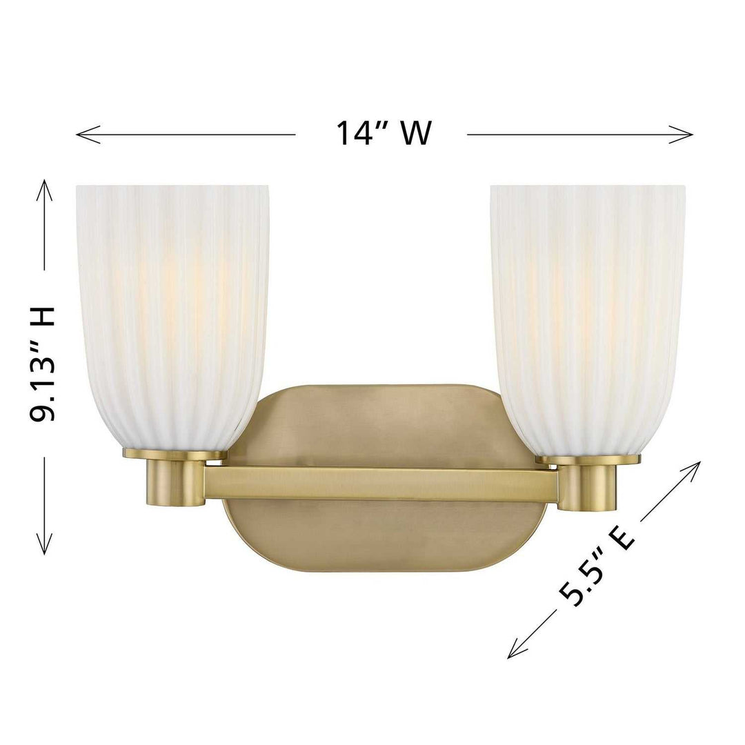 Savoy House - 8-1245-2-127 - Two Light Bathroom Vanity - Baldwin - Noble Brass