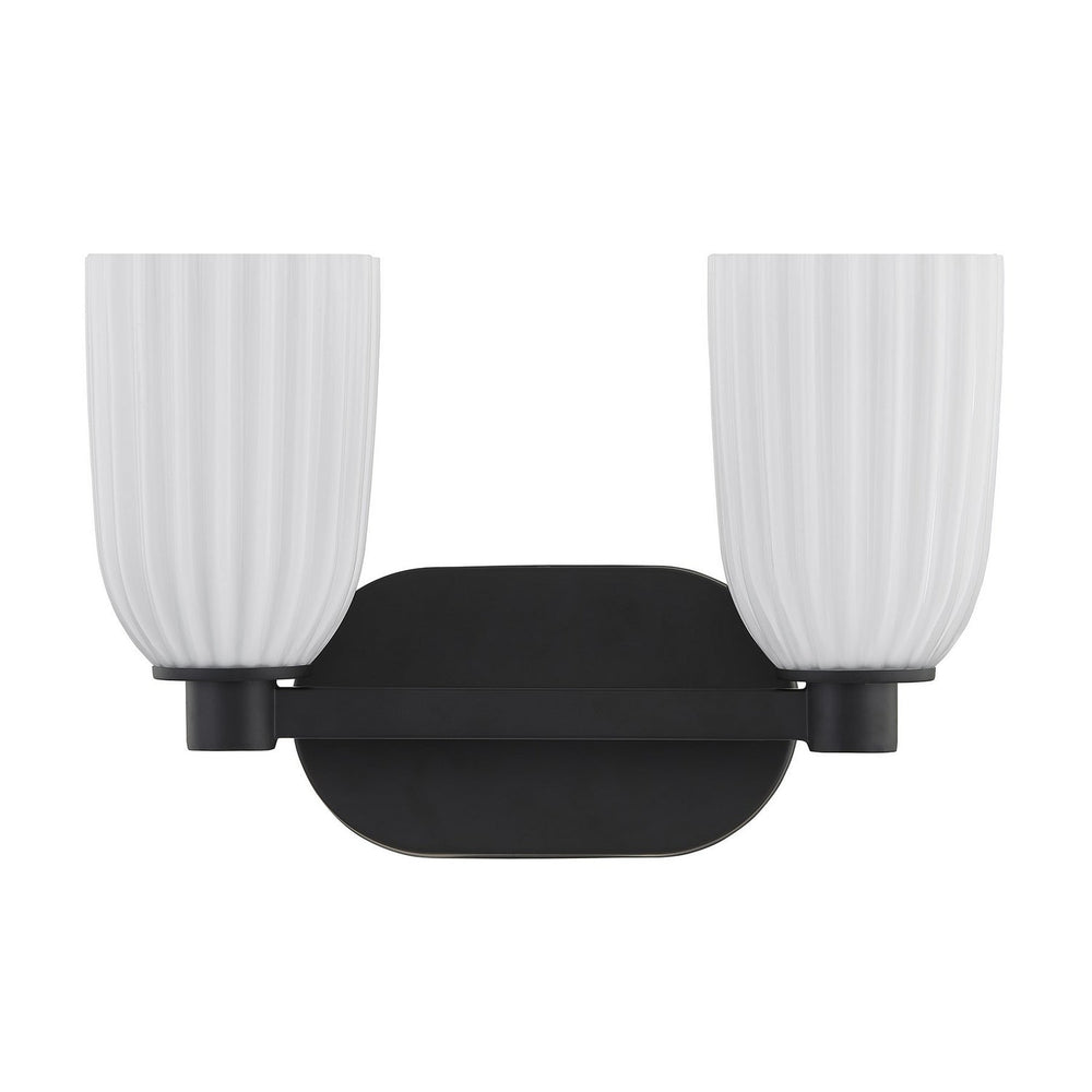 Savoy House - 8-1245-2-BK - Two Light Bathroom Vanity - Baldwin - Matte Black