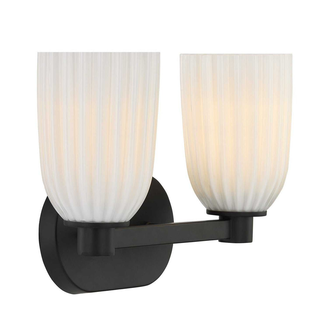 Savoy House - 8-1245-2-BK - Two Light Bathroom Vanity - Baldwin - Matte Black