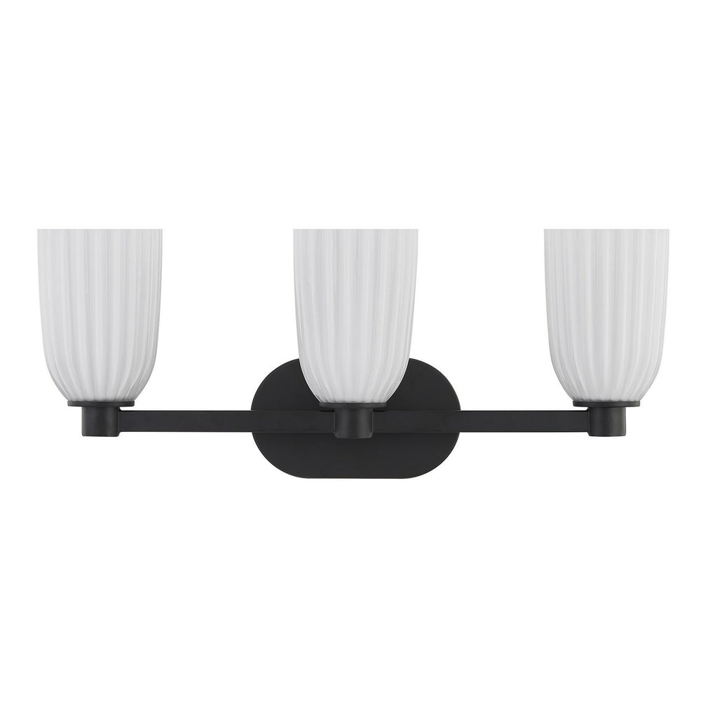 Savoy House - 8-1245-3-BK - Three Light Bathroom Vanity - Baldwin - Matte Black