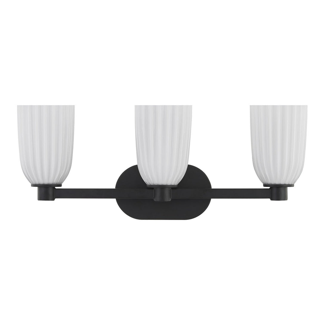 Savoy House - 8-1245-3-BK - Three Light Bathroom Vanity - Baldwin - Matte Black