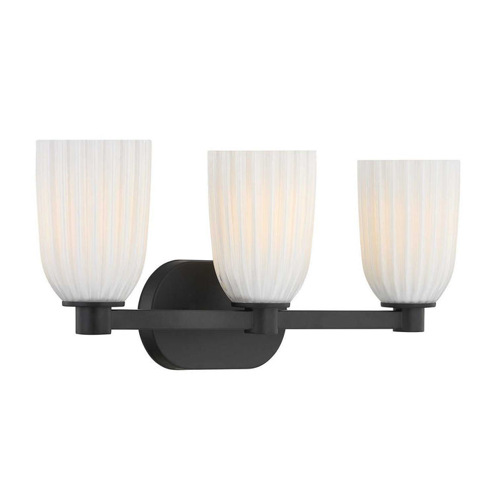 Savoy House - 8-1245-3-BK - Three Light Bathroom Vanity - Baldwin - Matte Black