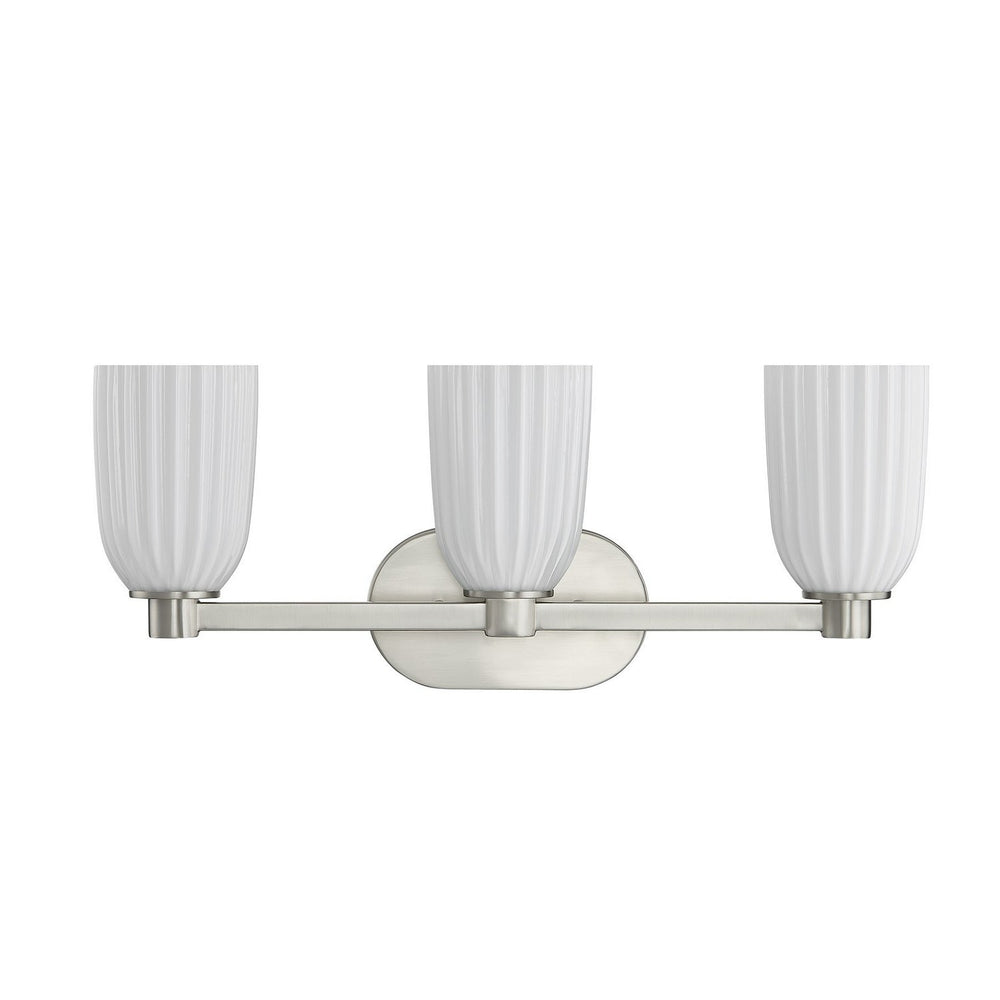 Savoy House - 8-1245-3-SN - Three Light Bathroom Vanity - Baldwin - Satin Nickel