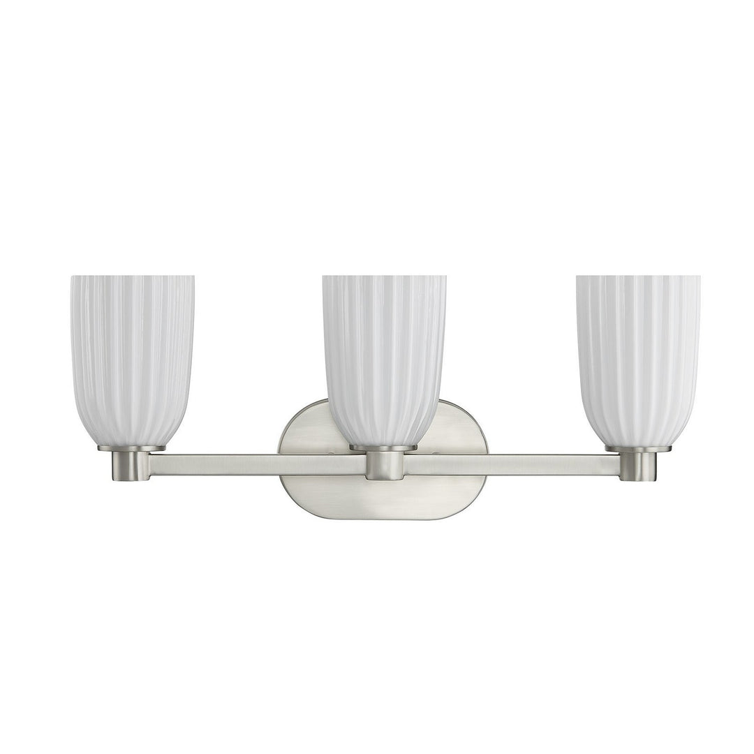Savoy House - 8-1245-3-SN - Three Light Bathroom Vanity - Baldwin - Satin Nickel