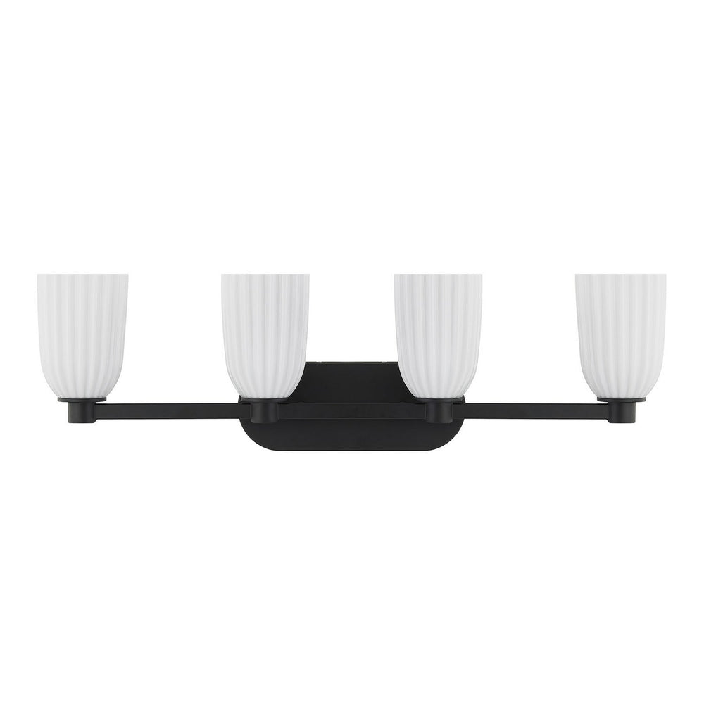 Savoy House - 8-1245-4-BK - Four Light Bathroom Vanity - Baldwin - Matte Black