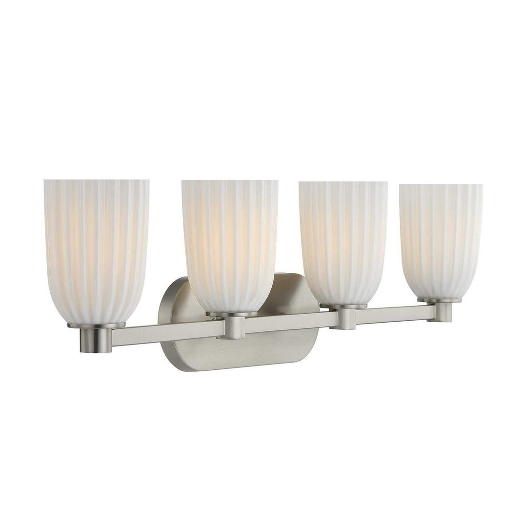 Savoy House - 8-1245-4-SN - Four Light Bathroom Vanity - Baldwin - Satin Nickel