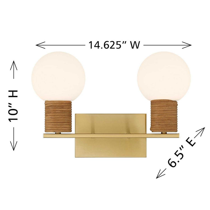 Savoy House - 8-4081-2-322 - Two Light Bathroom Vanity - Jarrell - Warm Brass