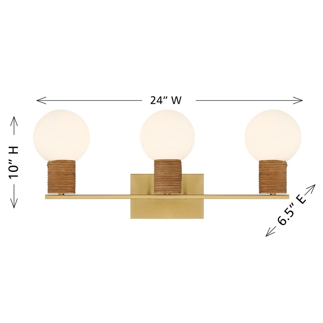 Savoy House - 8-4081-3-322 - Three Light Bathroom Vanity - Jarrell - Warm Brass