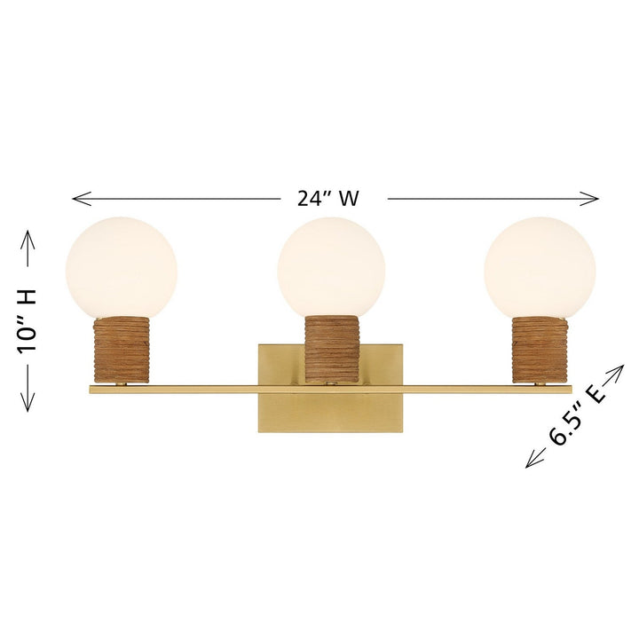 Savoy House - 8-4081-3-322 - Three Light Bathroom Vanity - Jarrell - Warm Brass