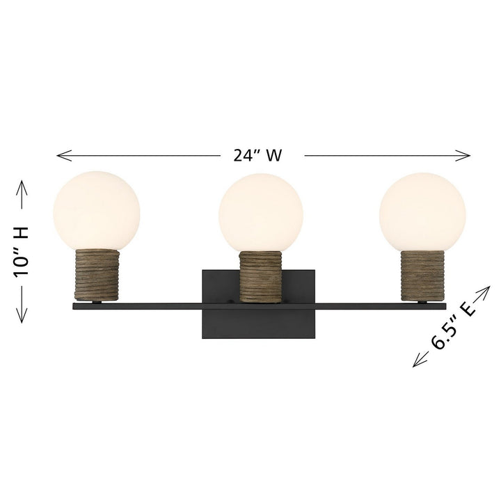 Savoy House - 8-4081-3-BK - Three Light Bathroom Vanity - Jarrell - Matte Black