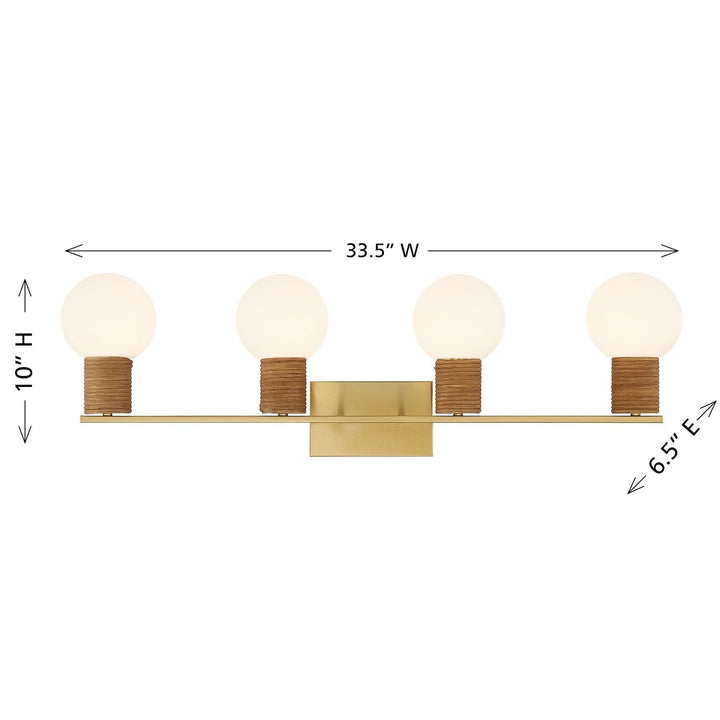 Savoy House - 8-4081-4-322 - Four Light Bathroom Vanity - Jarrell - Warm Brass
