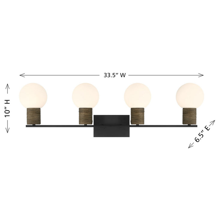 Savoy House - 8-4081-4-BK - Four Light Bathroom Vanity - Jarrell - Matte Black