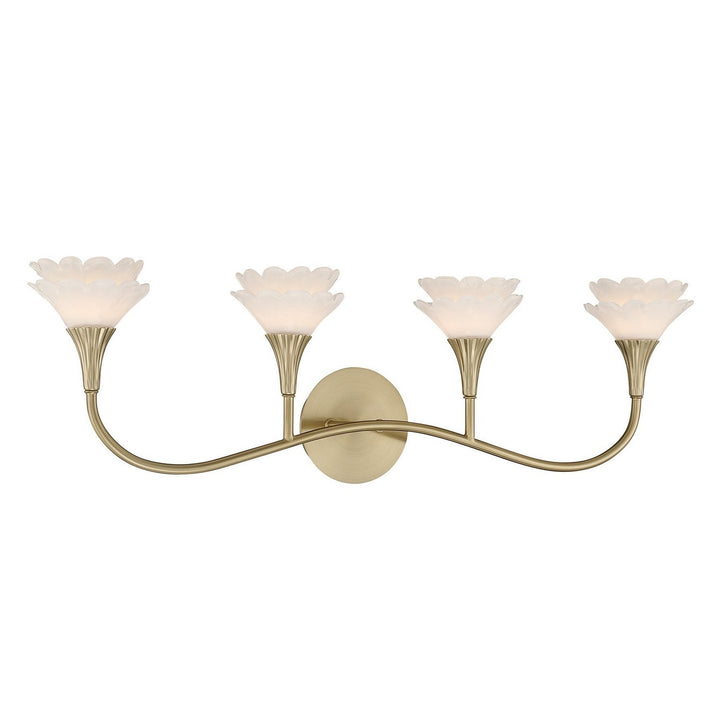 Savoy House - 8-5081-4-127 - Four Light Bathroom Vanity - Florena - Noble Brass