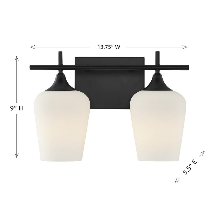 Savoy House - 8-6030-2-BK - Two Light Bathroom Vanity - Octave