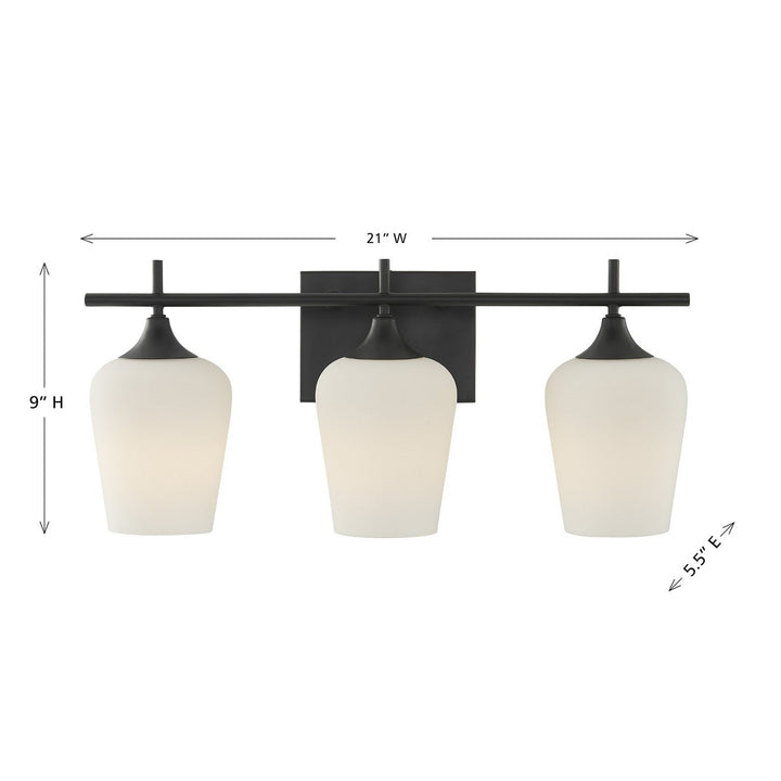 Savoy House - 8-6030-3-BK - Three Light Bathroom Vanity - Octave