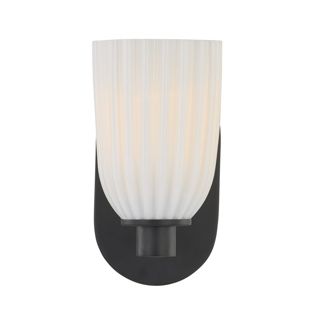 Savoy House - 9-1245-1-BK - One Light Wall Sconce - Baldwin - Matte Black