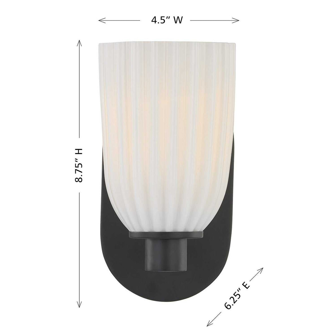 Savoy House - 9-1245-1-BK - One Light Wall Sconce - Baldwin - Matte Black