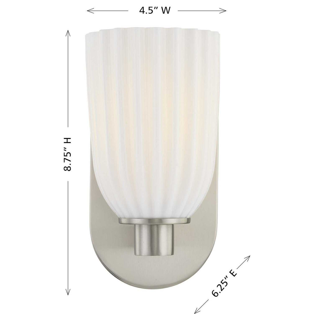 Savoy House - 9-1245-1-SN - One Light Wall Sconce - Baldwin - Satin Nickel