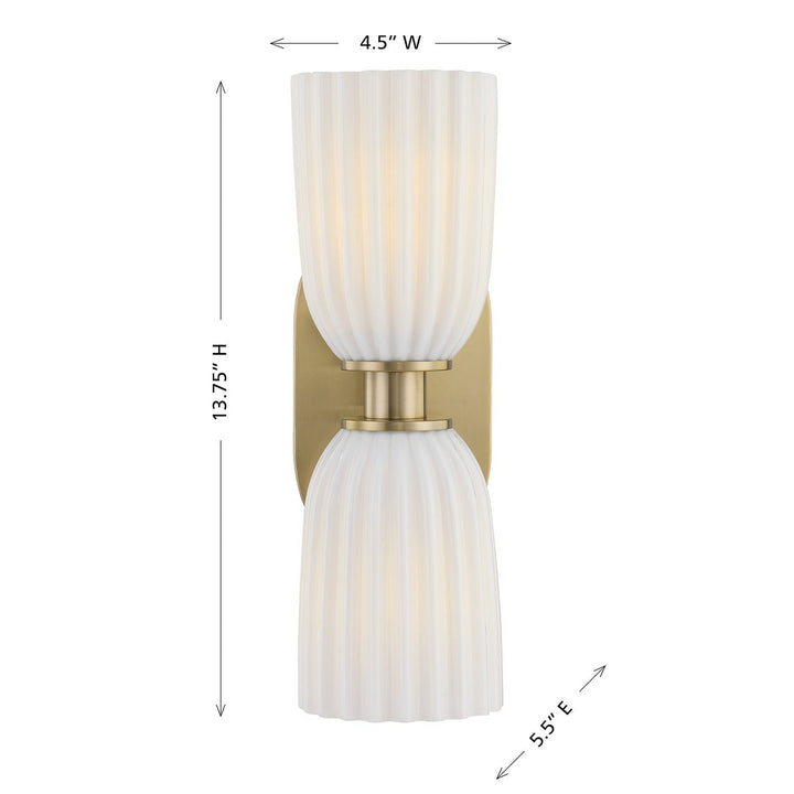 Savoy House - 9-1245-2-127 - Two Light Wall Sconce - Baldwin - Noble Brass