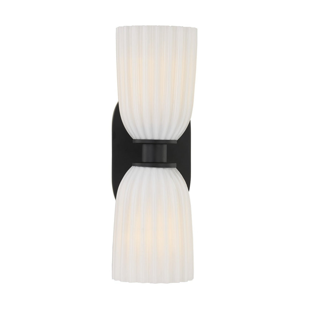 Savoy House - 9-1245-2-BK - Two Light Wall Sconce - Baldwin - Matte Black