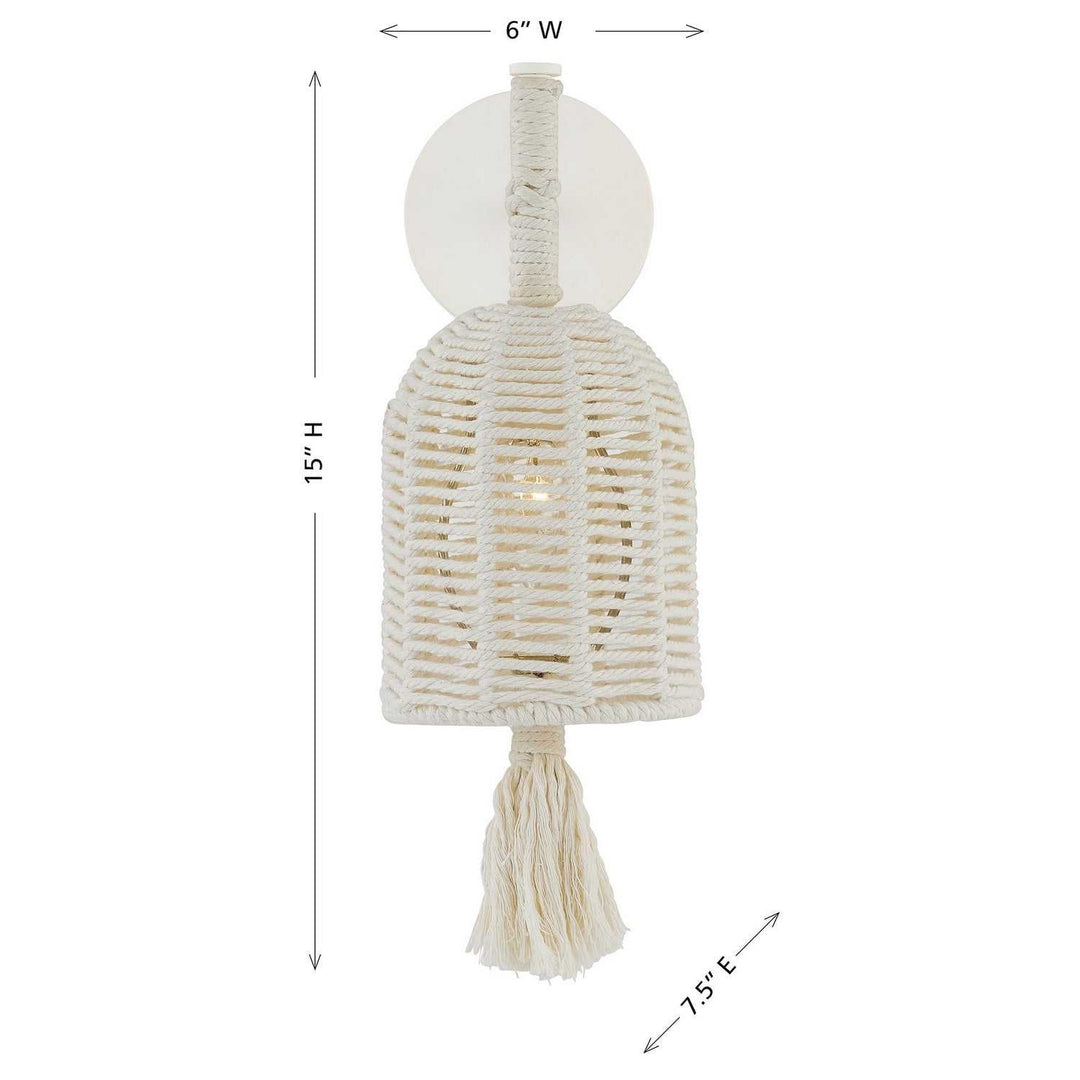 Savoy House - 9-3402-1-341 - One Light Wall Sconce - Lunara - Cotton