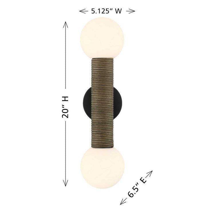 Savoy House - 9-4081-2-BK - Two Light Wall Sconce - Jarrell - Matte Black