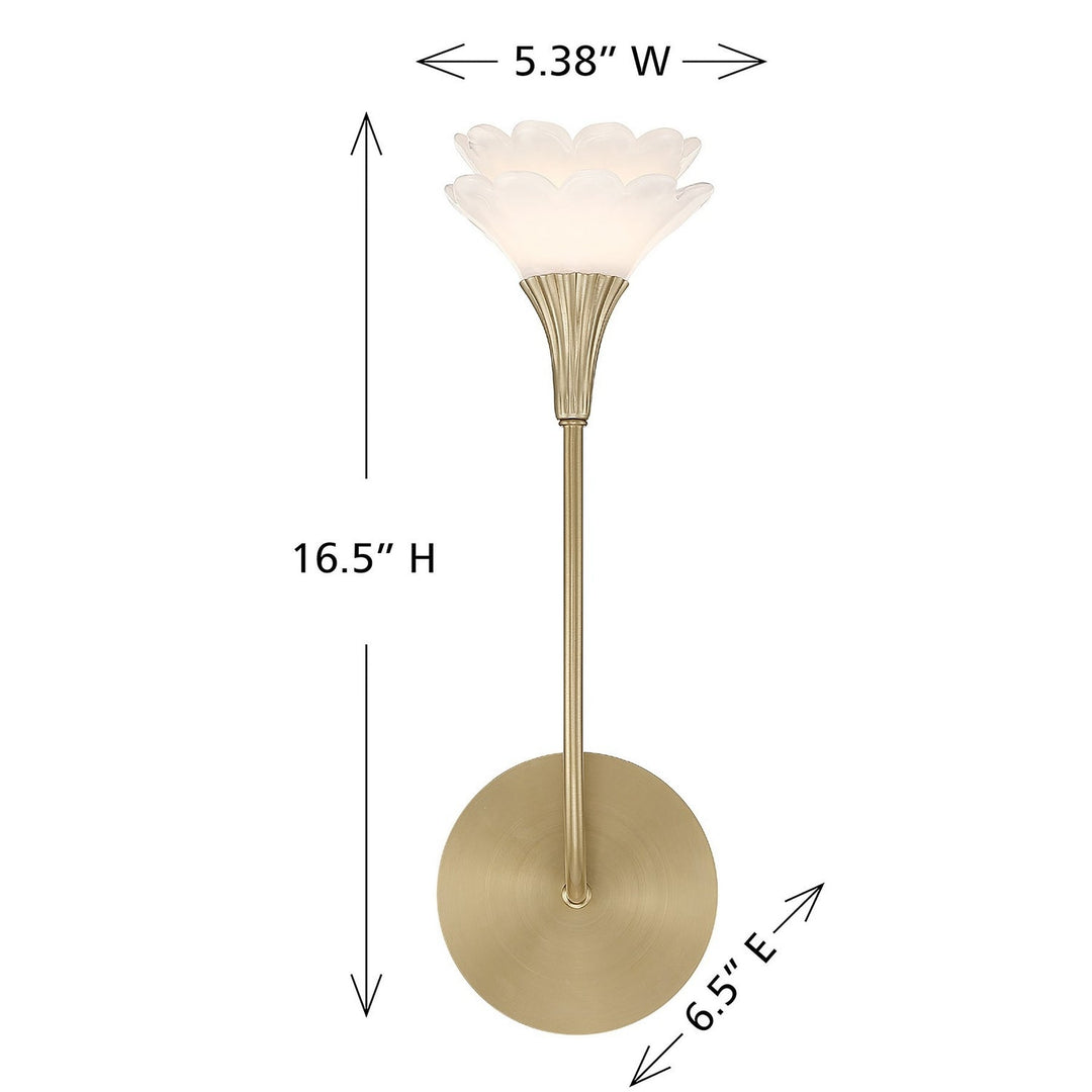 Savoy House - 9-5081-1-127 - One Light Wall Sconce - Florena - Noble Brass