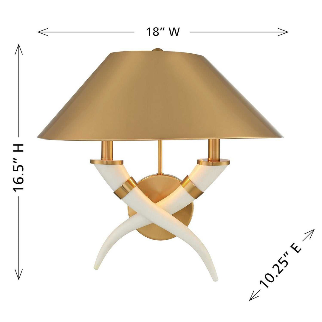 Savoy House - 9-6301-2-322 - Two Light Wall Sconce - Hearne - Warm Brass