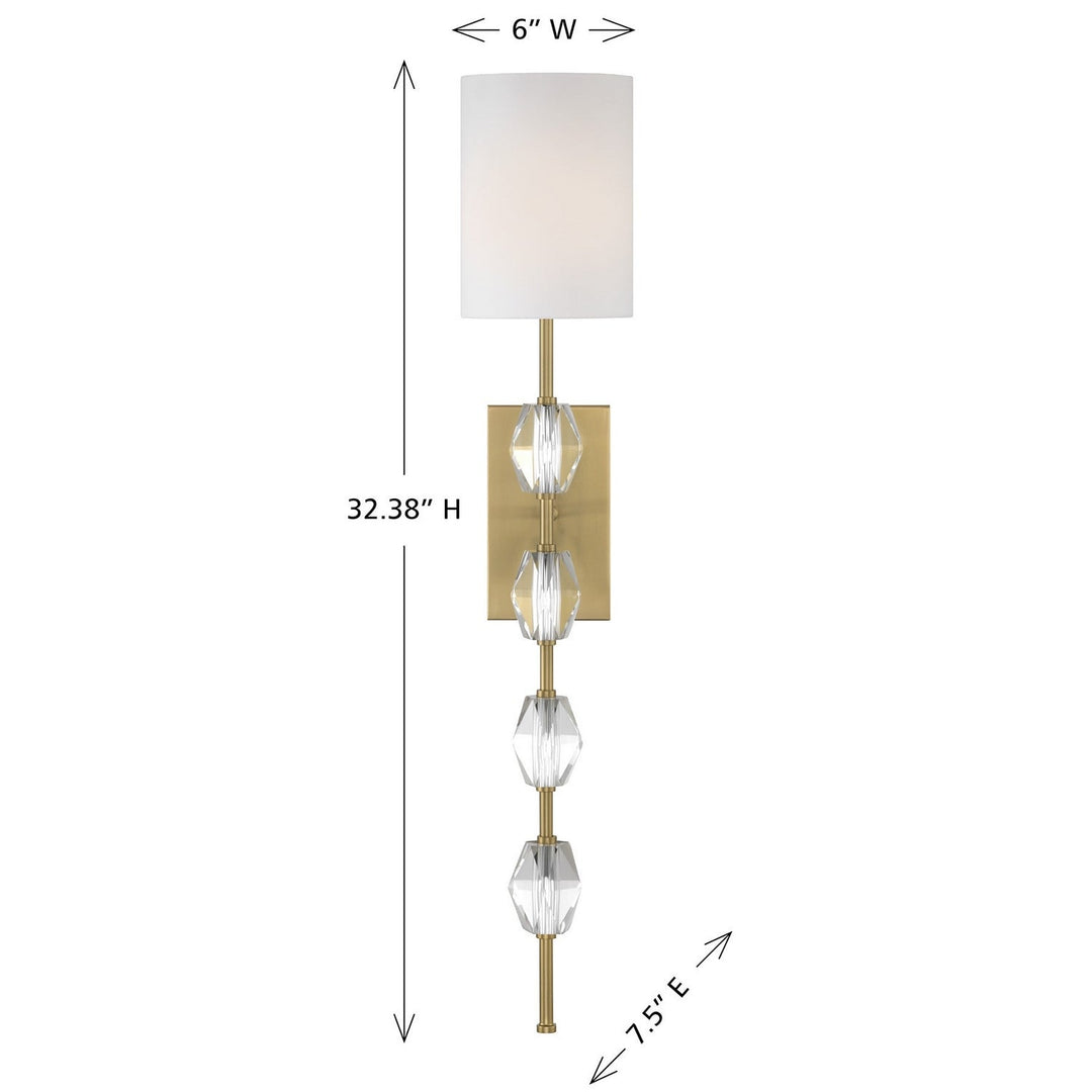 Savoy House - 9-9520-1-322 - One Light Wall Sconce - Sebring - Warm Brass