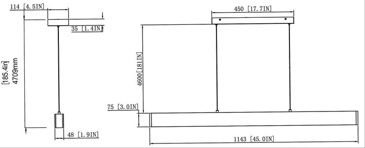 Z-Lite Canada - 1016-45L-GLD-LED - LED Linear Chandelier - Hudson - Gold