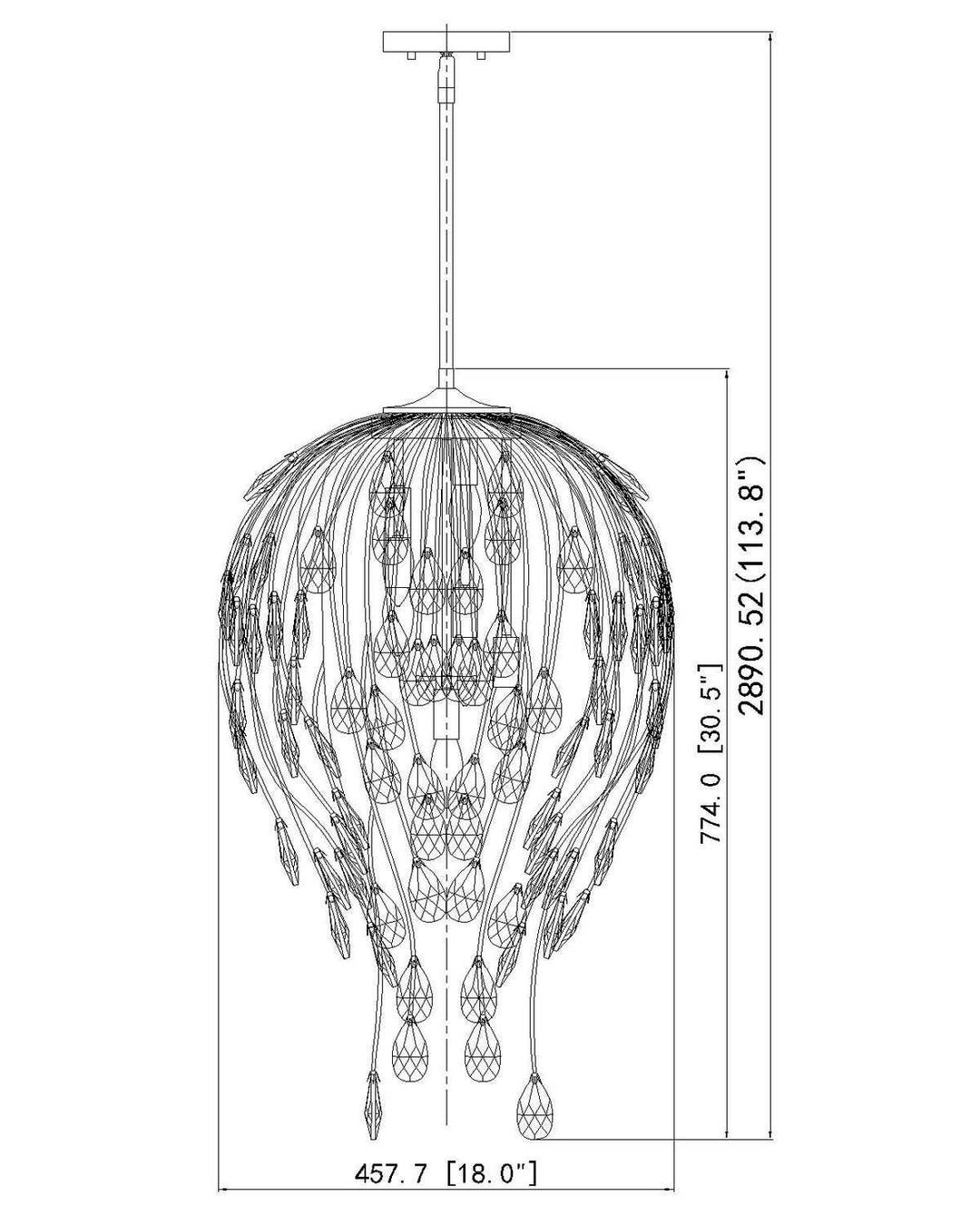 Z-Lite Canada - 1957P18-BN - Six Light Pendant - Gabriella - Brushed Nickel