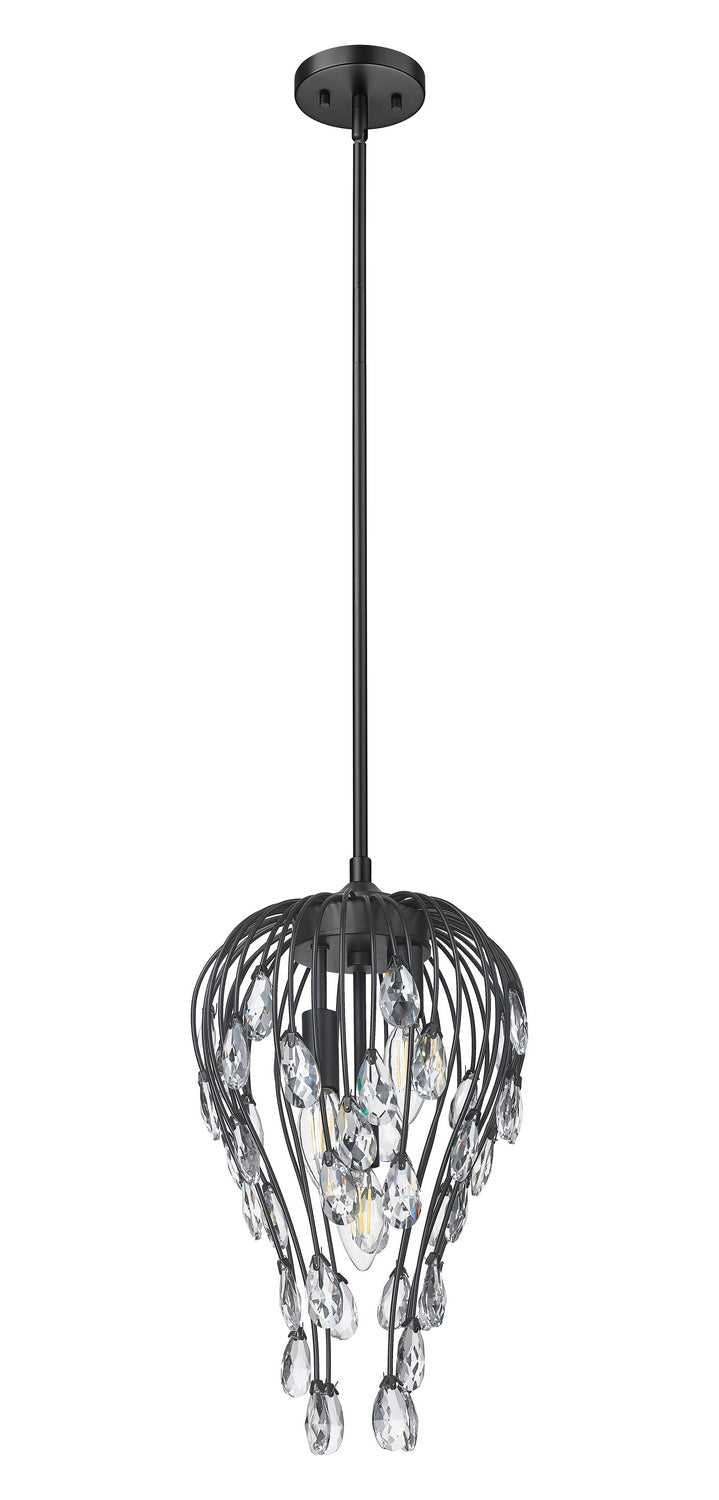Z-Lite Canada - 1957P9-MB - Three Light Pendant - Gabriella - Matte Black