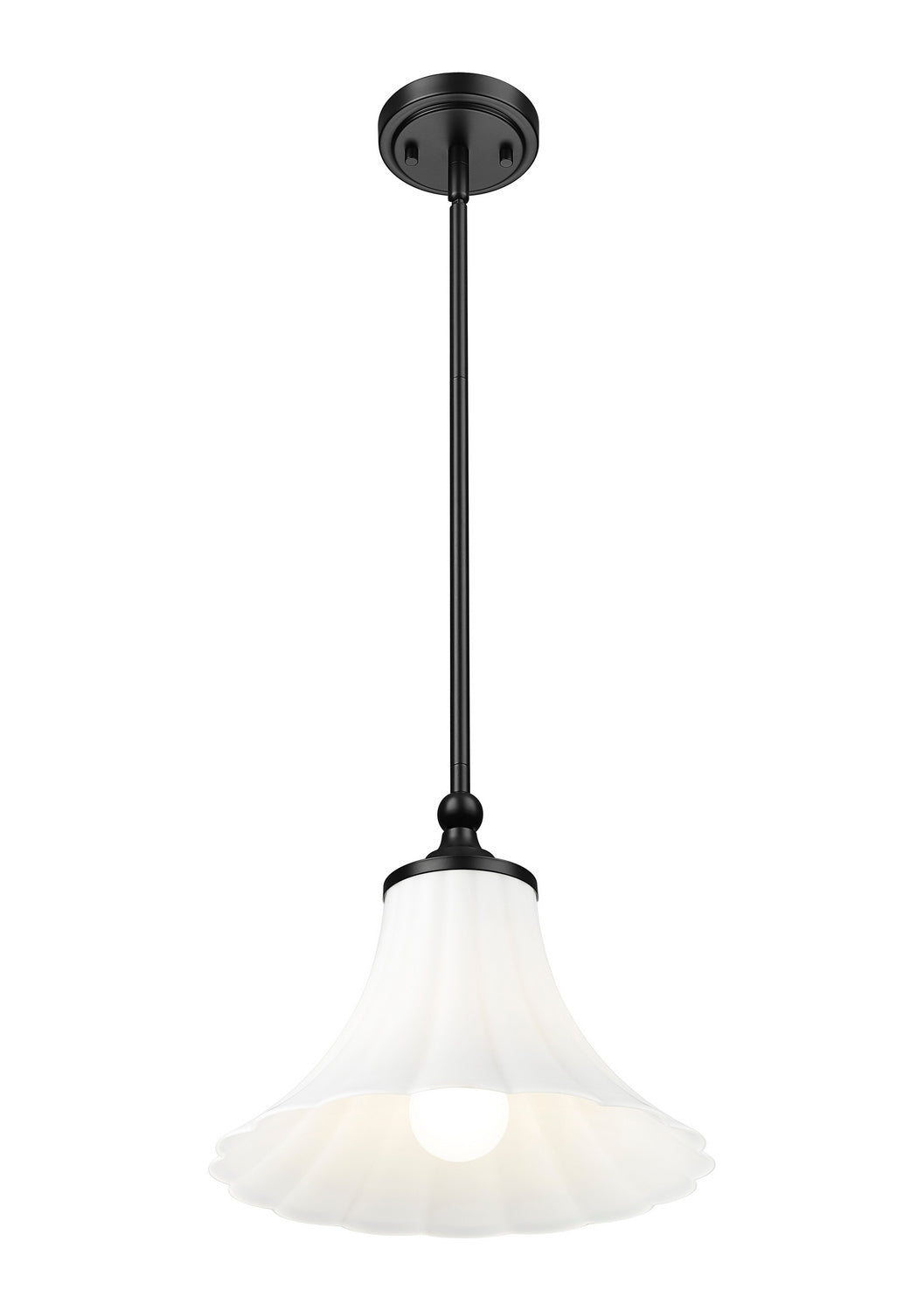 Z-Lite Canada - 1958P12-MB - One Light Pendant - Fleur - Matte Black
