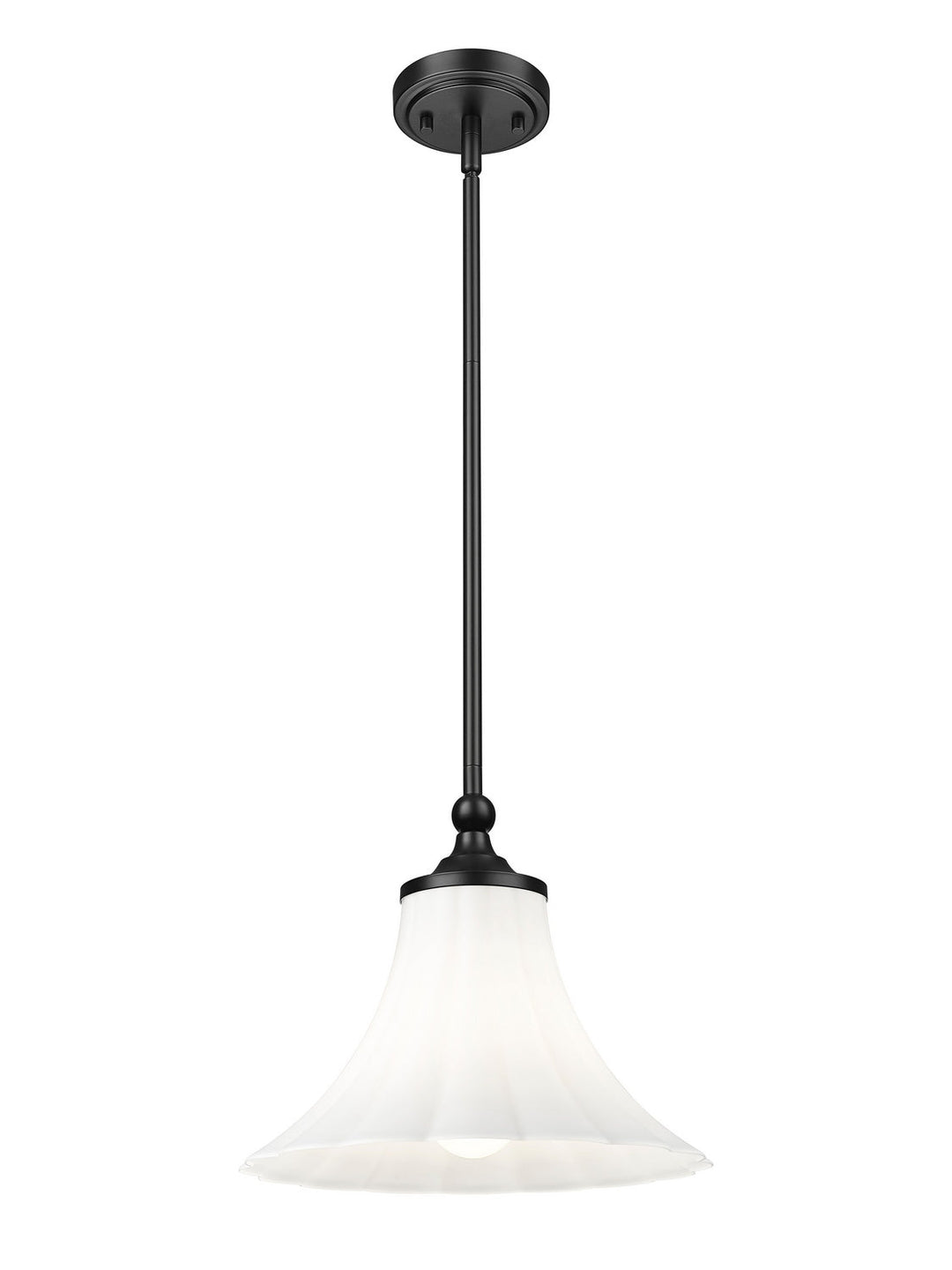 Z-Lite Canada - 1958P12-MB - One Light Pendant - Fleur - Matte Black