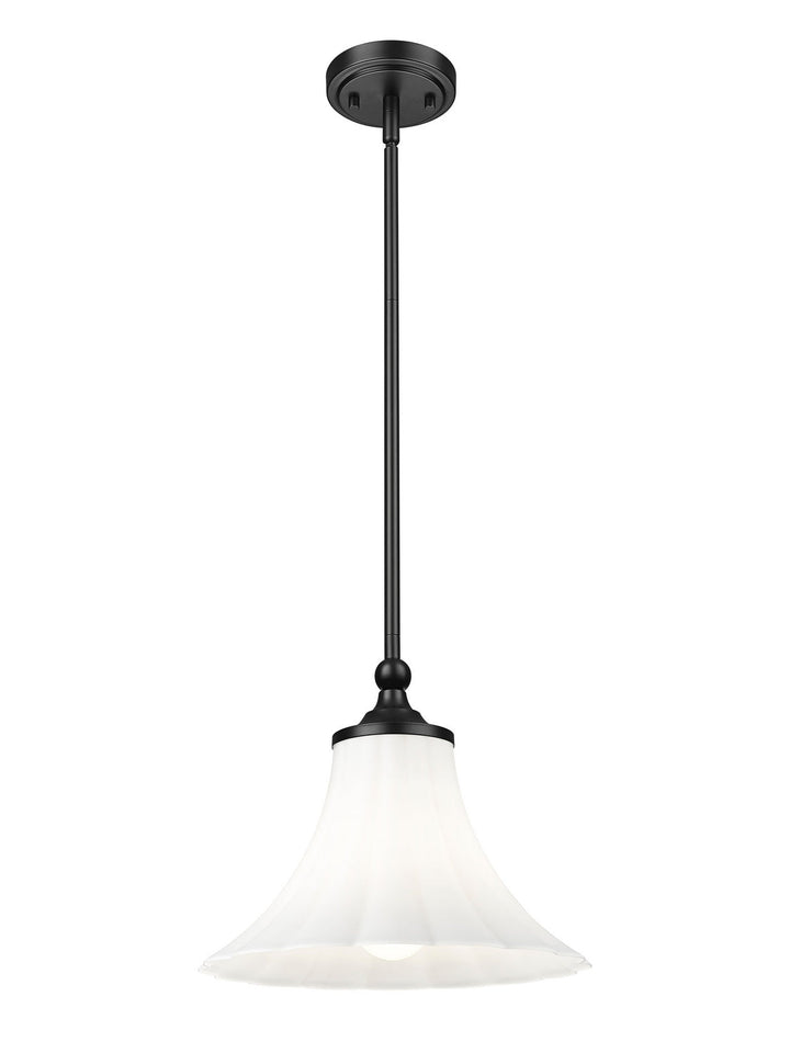 Z-Lite Canada - 1958P12-MB - One Light Pendant - Fleur - Matte Black